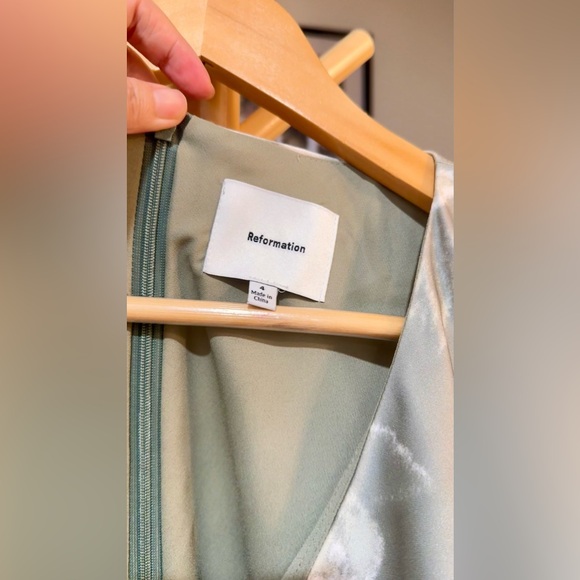 Reformation Sage Green Floral Midi Dress - Picture 9 of 16